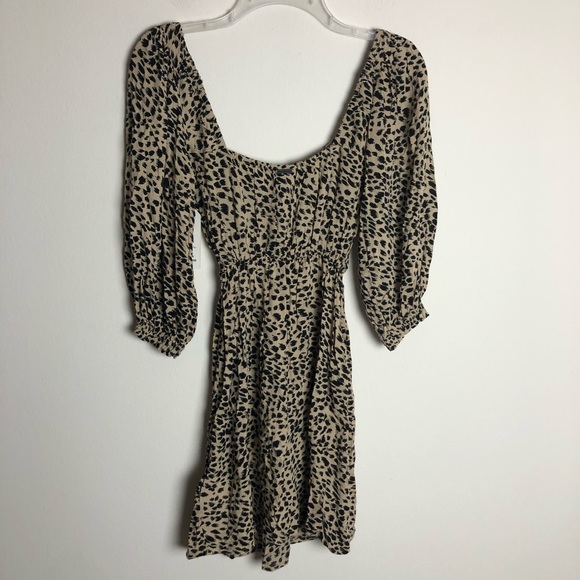 NWT Billabong Riviera Leopard Square Neck Mini Dress - Picture 9 of 9